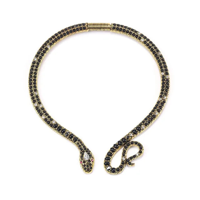 Baroque Open Choker Necklace Women Layered Crystal Tassel Large Collar Necklace Jewelry