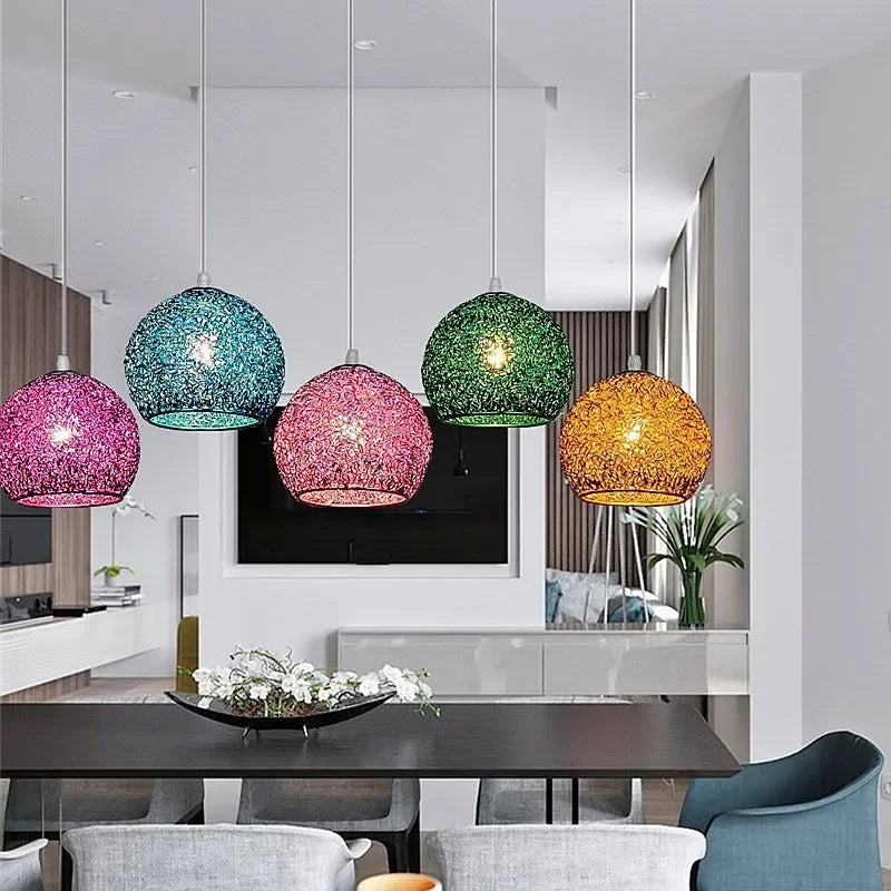 Color Aluminum Wire Chandelier Lighting Fixtures