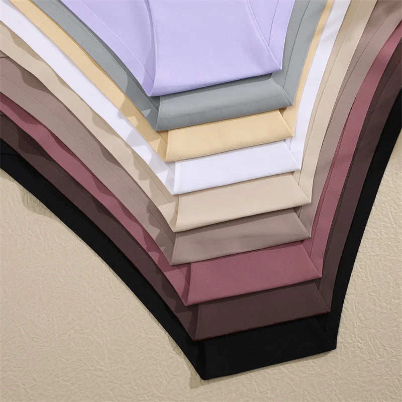 6PCS Women Seamless Panties Ice Silk Ultra Thin soft Low Rise