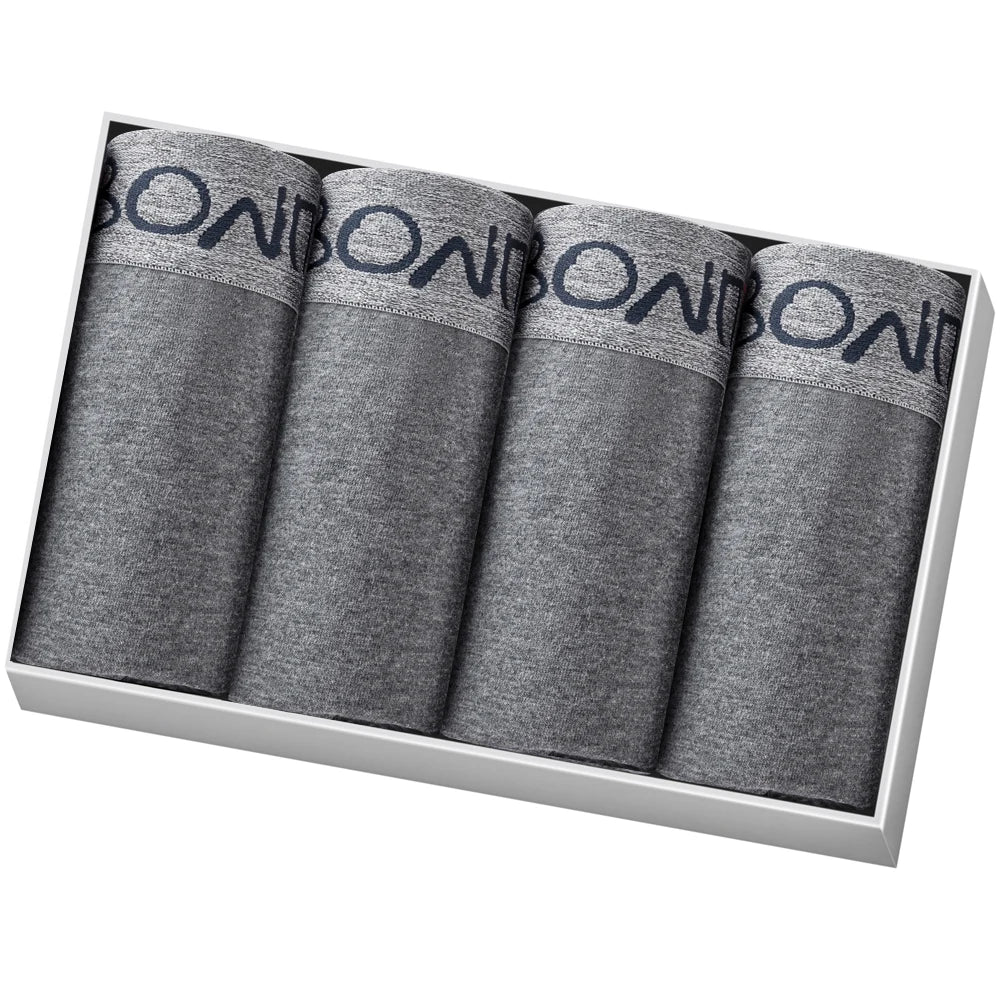 4pcs Men Underwear Cotton Boxer Shorts