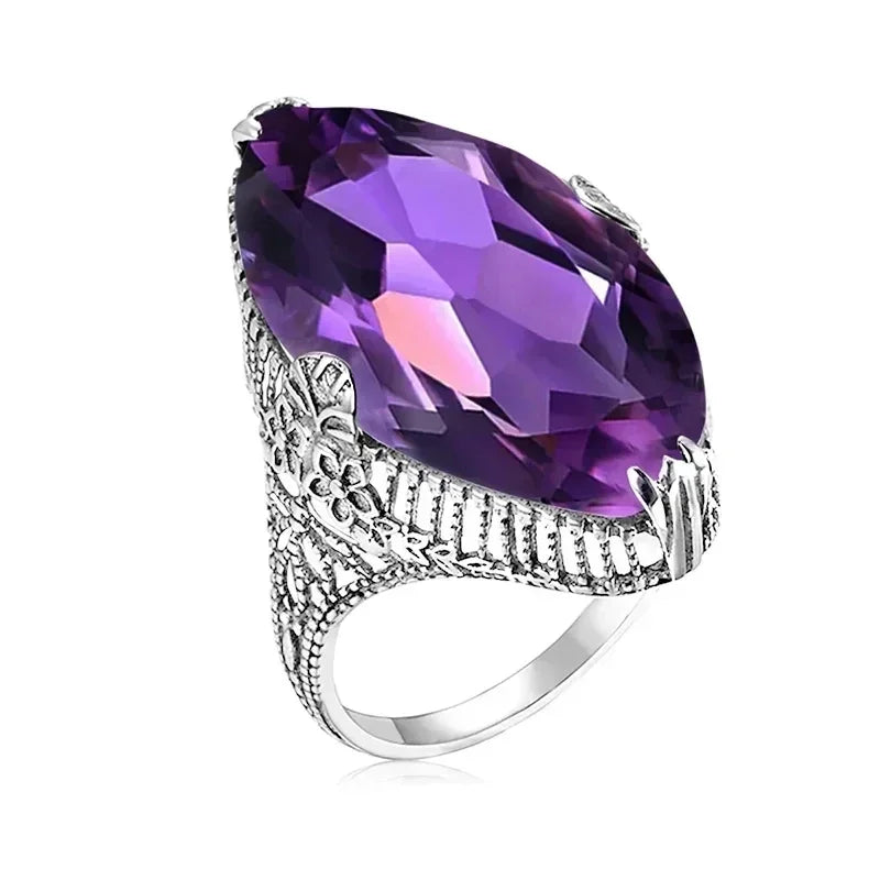 Gorgeous Exquisite High-end Women Crystal Zircon Rings