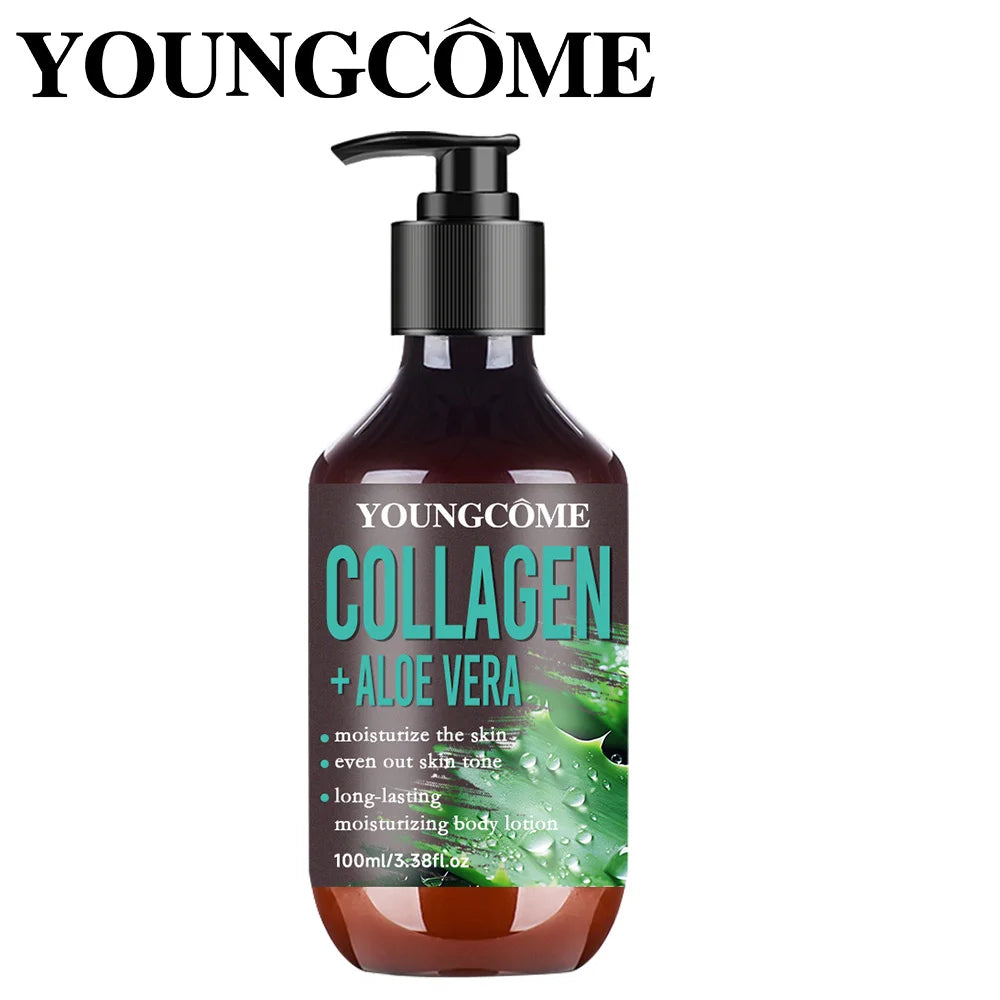 Aloe Vera Collagen Hydrating Body Lotion Improve Tighten Deep Moisturize Fade Fine Lines