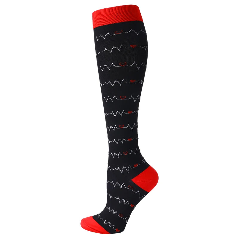 New Compression Socks Men Women Graduated 20-30 Mmhg Fit For Medical Edema Diabetes Varicose Veins, Running Compression Socks