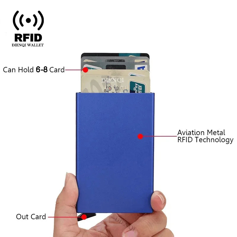 Credit Card Holder Thin Slim Metal