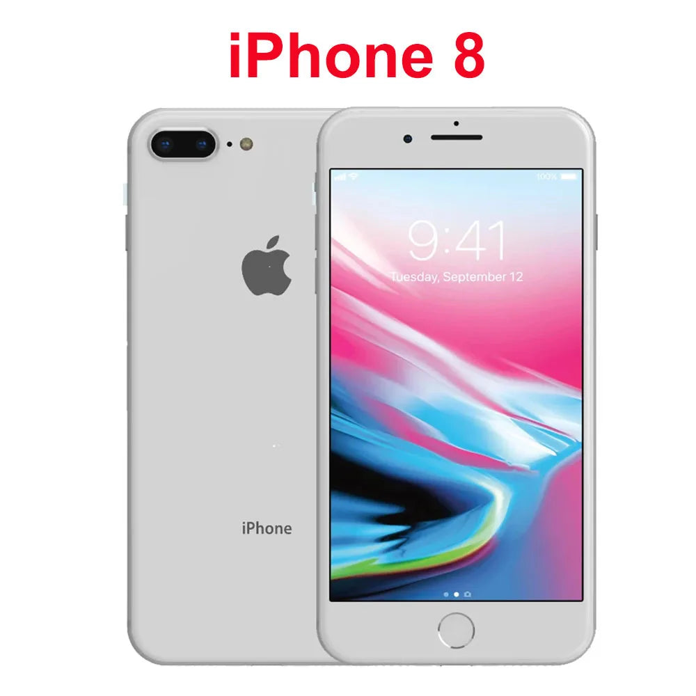 Original iPhone 8/iPhone 8 Plus Phone 8P 4.7'/5.5' Retina IPS LCD RAM 3GB ROM 64/256GB Hexa Core 12MP iOS 4G Unlocked