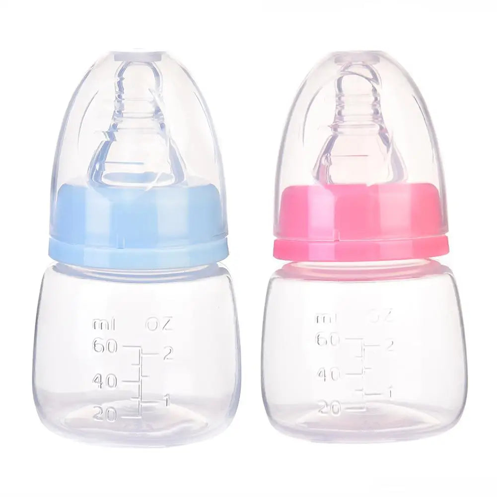 Mini Portable Feeding Baby Nursing Bottle BPA Free Safe Feeder Fruit Juice Milk Bottles 60ML