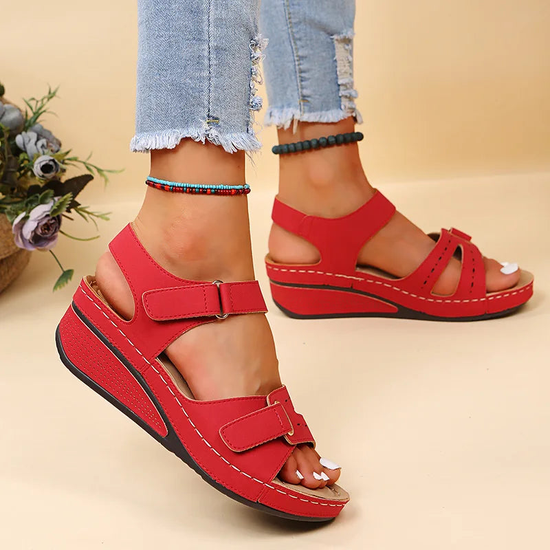 Women Soft Comfortable Stitching Sandals Open Toe