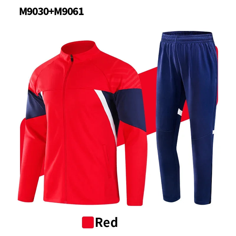 Men's Football Jogging Soccer Training Tracksuit Sportswear Autumn Winter Customizable Logo if needed it