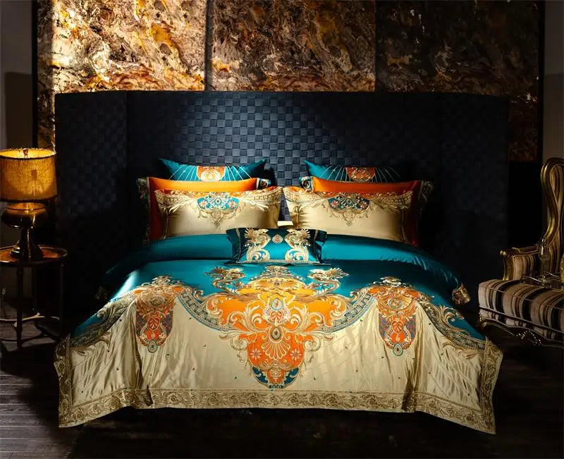 Royal Luxury Comforter Bedding Embroidery Duvet Cover Set 4/6/10Pcs