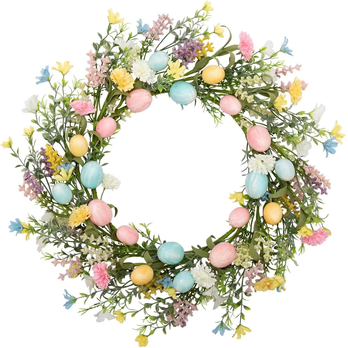 Bow Ribbon Easter Eggs Wreath Front Door Decor