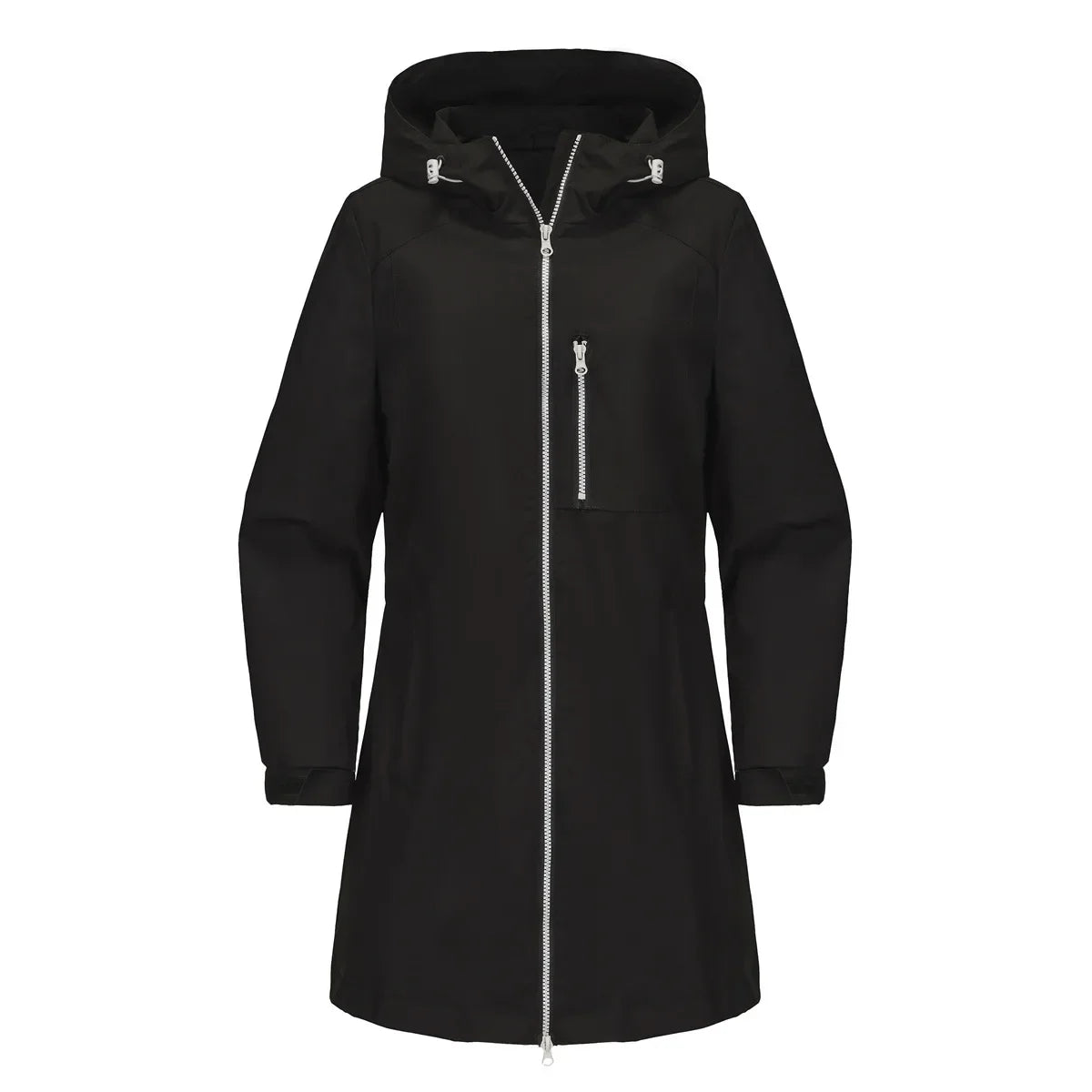 Spring Women's Hooded Long Jacket, Size S-3XL