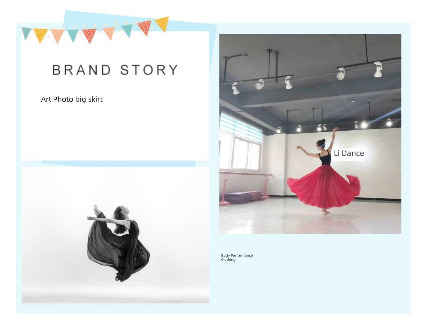 720-Degree Large Hem Half-Length Yarn Dance Skirt