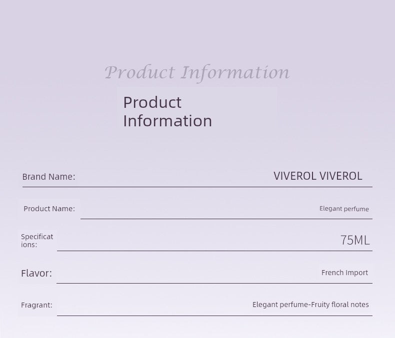 Viverol Women Long-Lasting Light Perfume Fresh Elegance Wisteria Flower Fragrance Gift Box