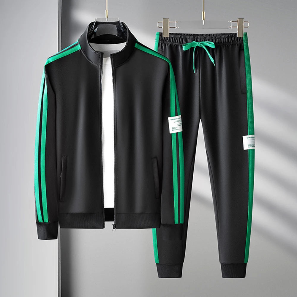Men's Casual Sports Suit Two-Piece Cardigan Zipper & Pant
