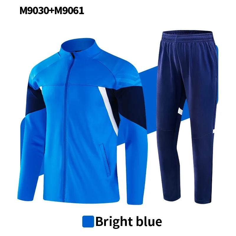Men's Football Jogging Soccer Training Tracksuit Sportswear Autumn Winter Customizable Logo if needed it