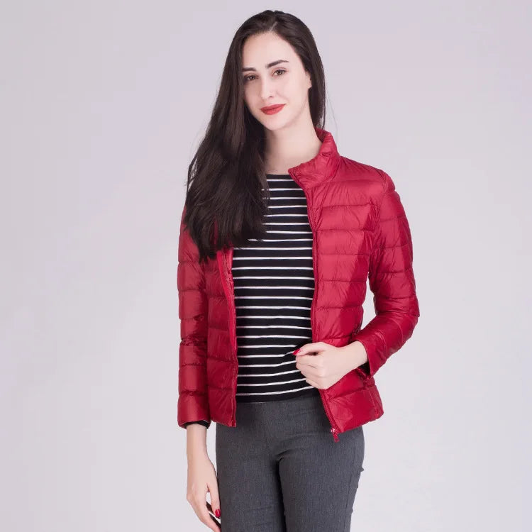 Women Ultra Lightweight Packable Puffer Coats Slim Fit