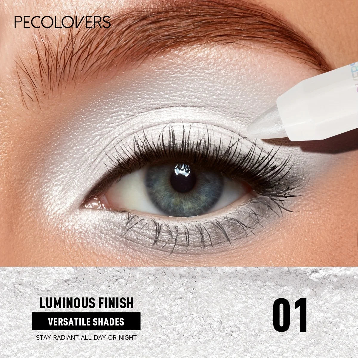 1PC Waterproof Eyeshadow Sticks Long Lasting Shimmer Glitter and Matte Neutral Brown Eyeshadow Pencil Crayon