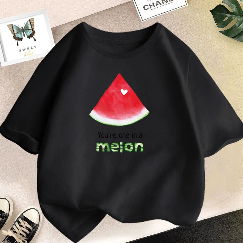 Kids T Shirt Cute Lemon Fruit Cartoon Bike Printed Tops Tee Short Sleeve Graphic Summer Fashion Boy Girl Clothing Unisex T-shirt