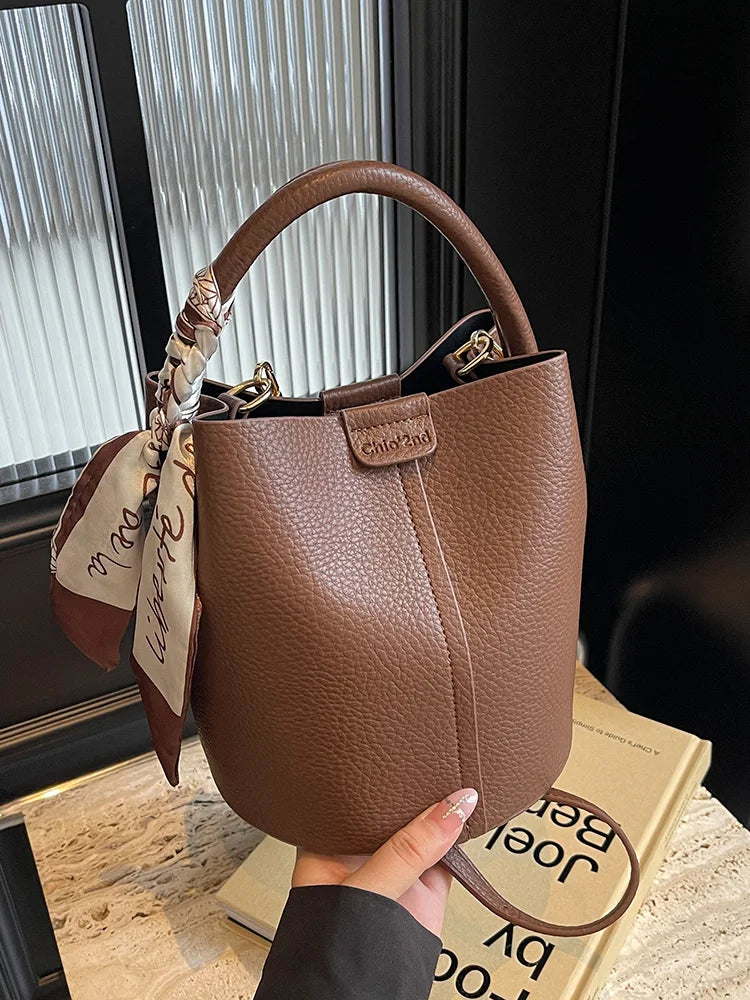 Retro Women's Handbag Bag High-End Soft PU Leather