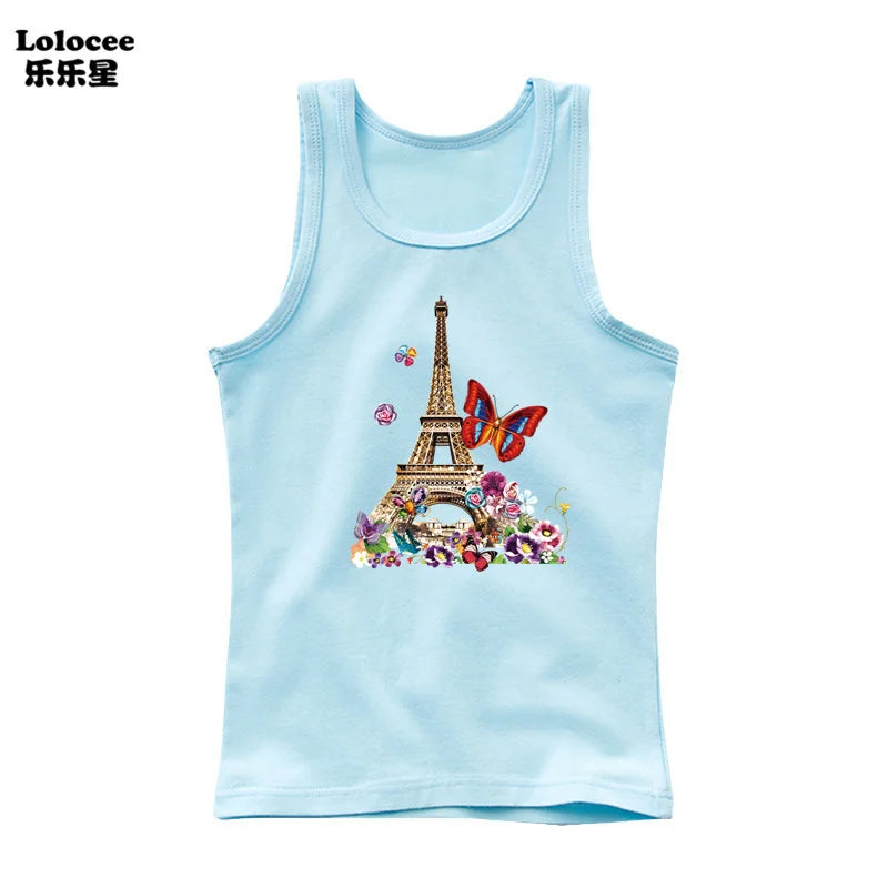 Girl Summer Pink Tanks Tops