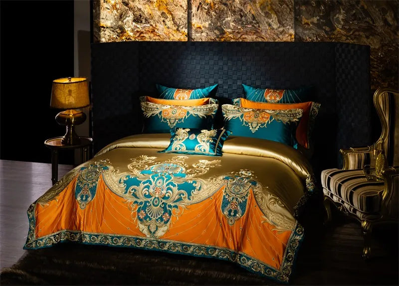 Royal Luxury Comforter Bedding Embroidery Duvet Cover Set 4/6/10Pcs