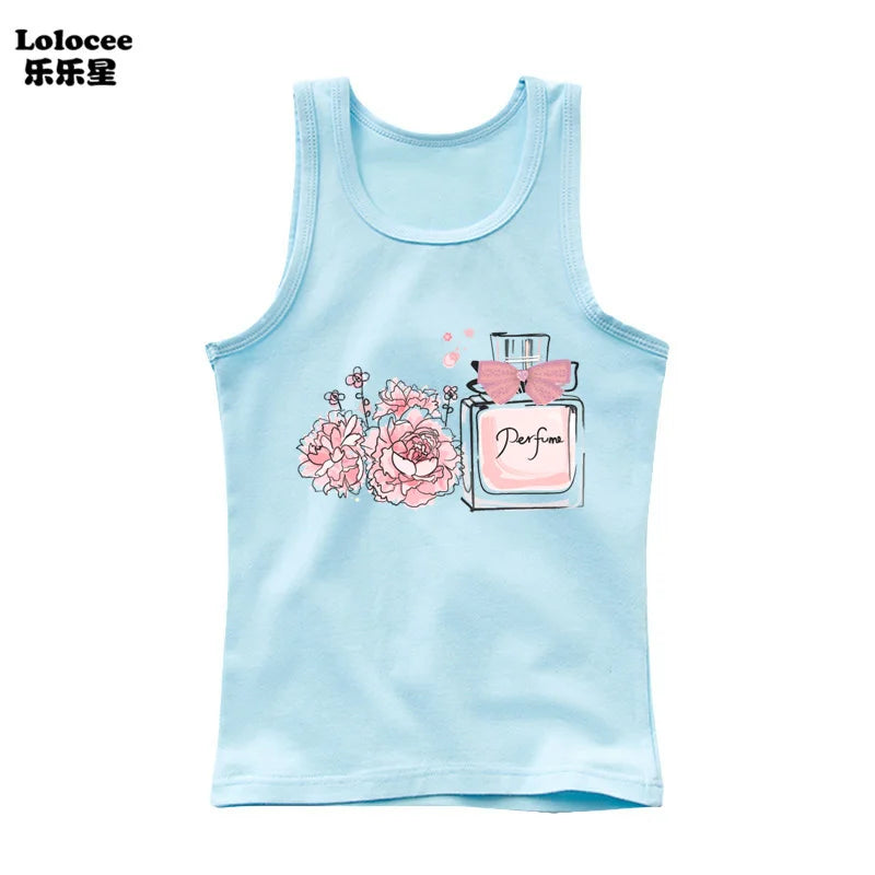 Girl Summer Pink Tanks Tops