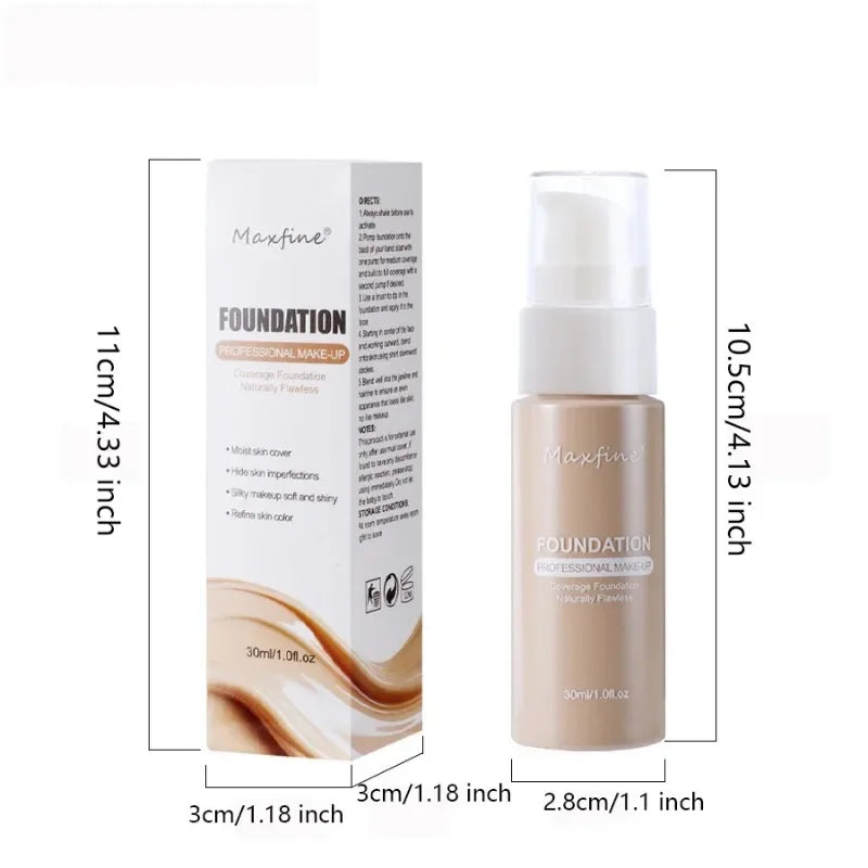 Liquid Face Foundation Cream Oil-Control BB Cream Matte Base Brightening Cosmetic