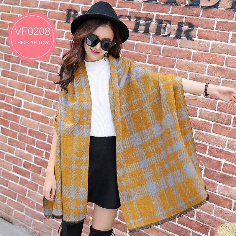Women's Extra Large Scarf Long Double-Sided all season