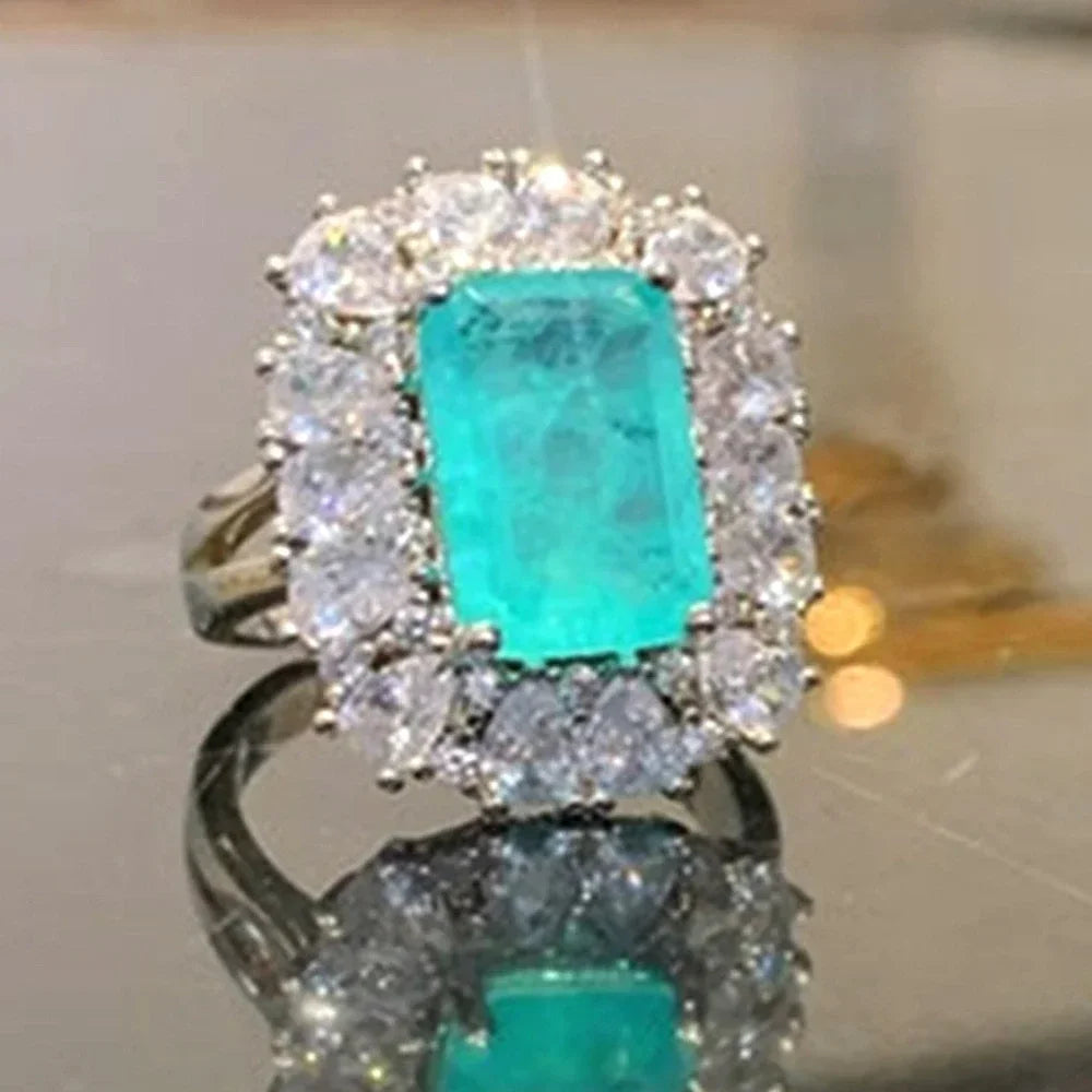 Gorgeous Exquisite High-end Women Crystal Zircon Rings