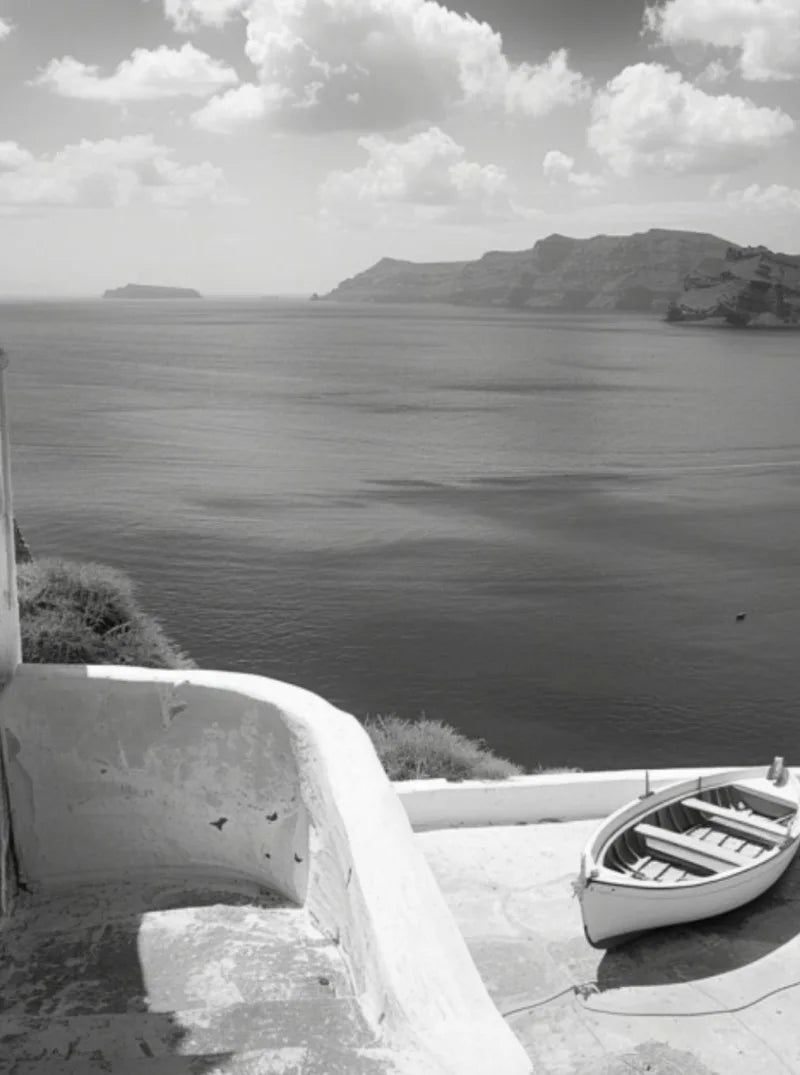 Santorini Modern Landscape Posters Prints Canvas