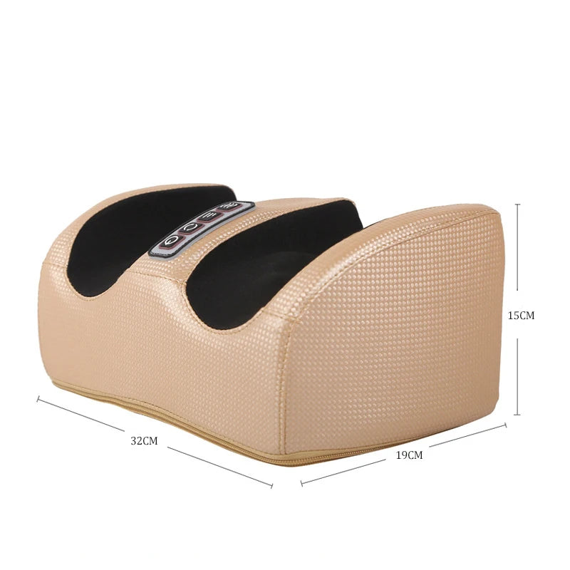 Electric Foot Massager Shiatsu Kneading Deep Tissue Relax Heated Roller Calf Pain Relief Fatigue Muscles Vibrator Machine Health