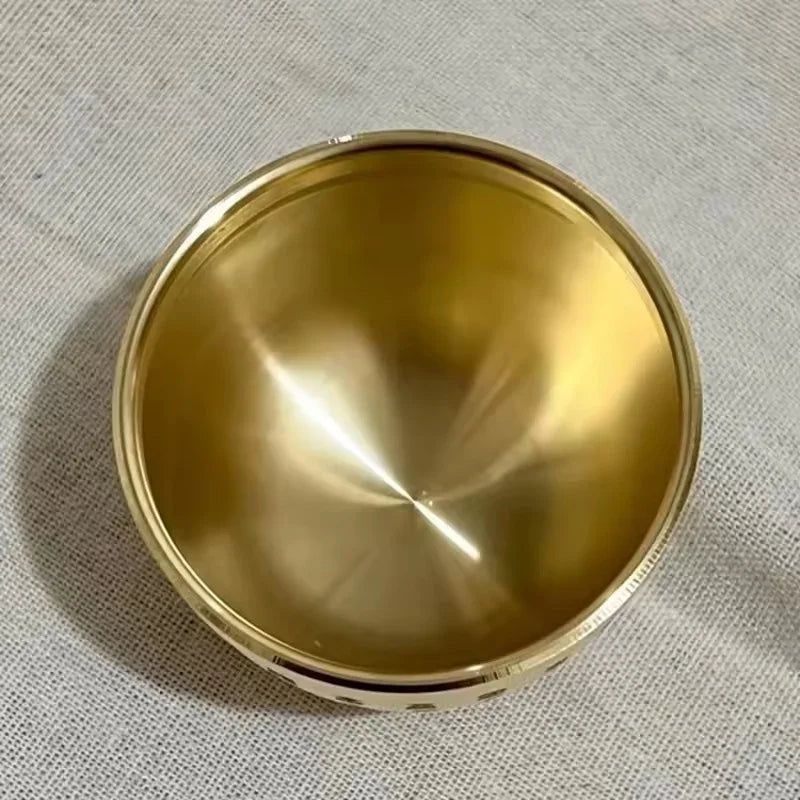 Home Decor Hundred Blessings Small Bowl Brass Fortunate Attract Wealth Good Luck Magical Power