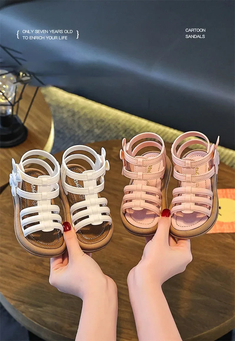 Summer Girls Soft Bottom Sandals Open-toe 1-3 yrs