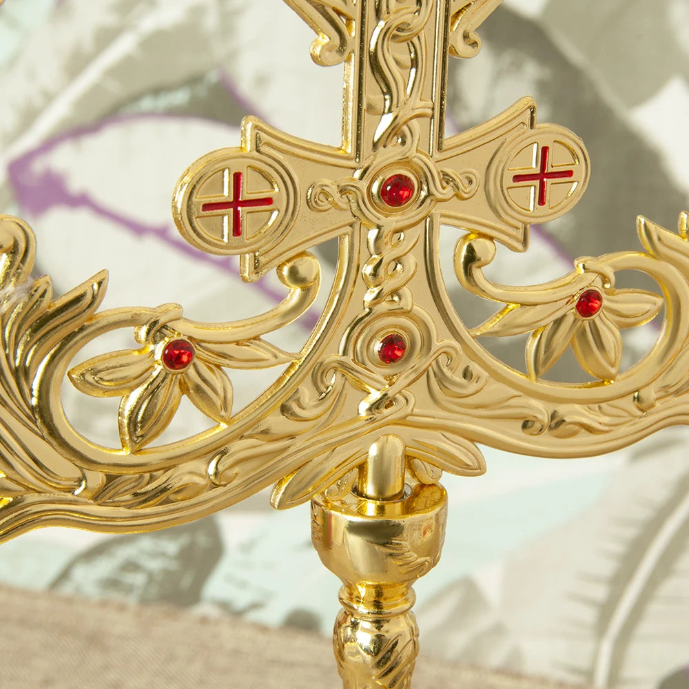 Metal Alloy 7 Branch Candle Holder Church Home Decoration Gold Plated