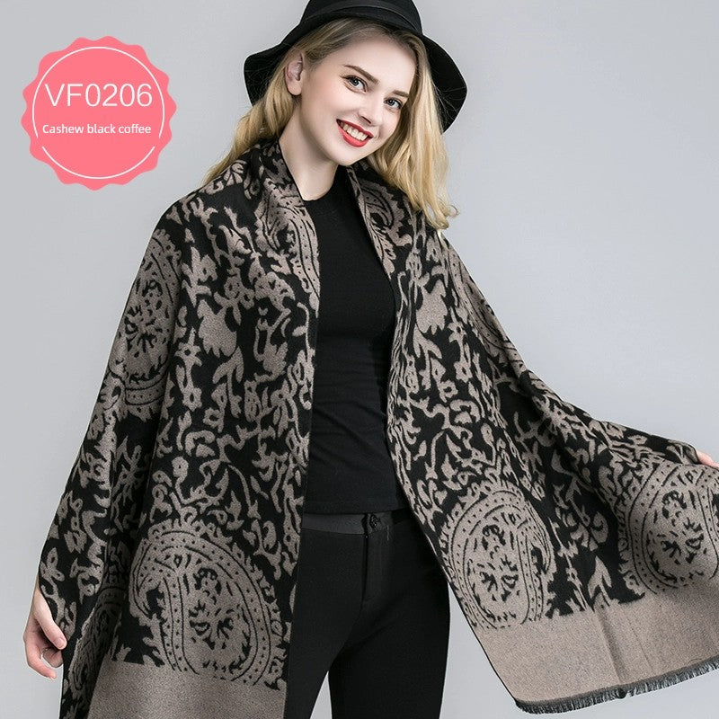 Women's Extra Large Scarf Long Double-Sided all season