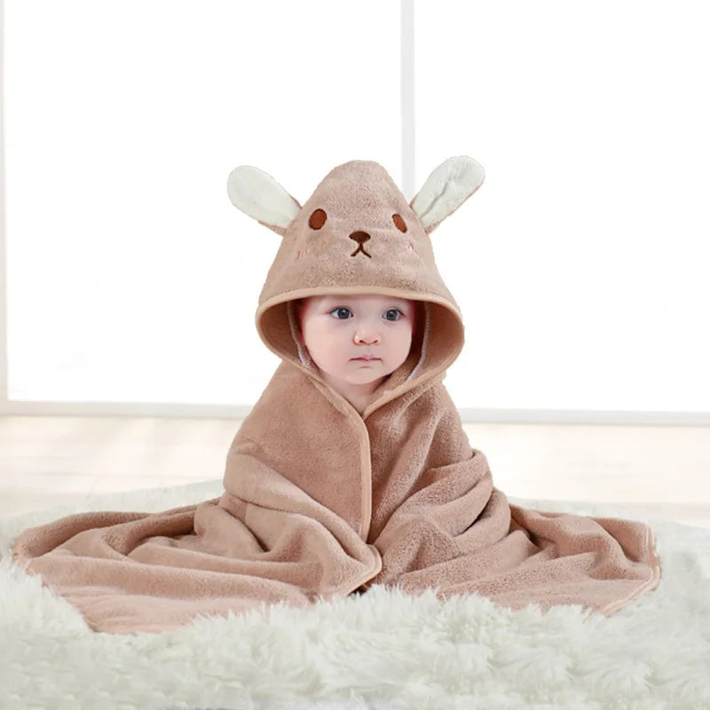 Infant Baby Swaddle Fleece Bathrobe Wrap Blanket