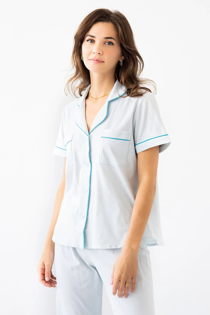 Classic Luxury Capri Pajamas in Brushed Pima Cotton
