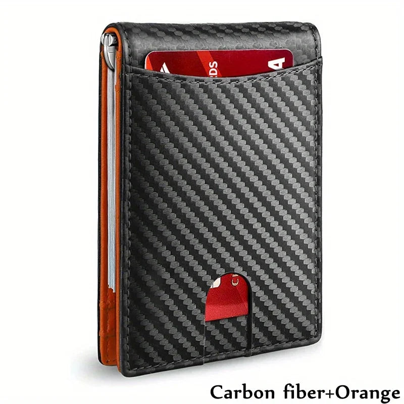 Synthetic Leather Slim Smart Wallet for Men Credit Card Holder RFID Blocking