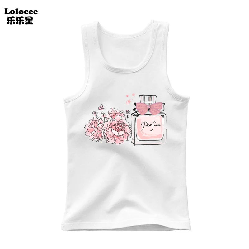 Girl Summer Pink Tanks Tops