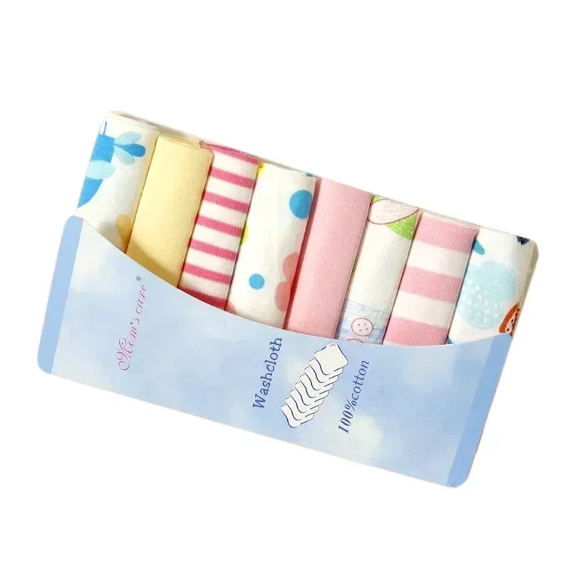 5/8 Pcs Cotton Newborn Baby Towels Set Saliva Washcloth