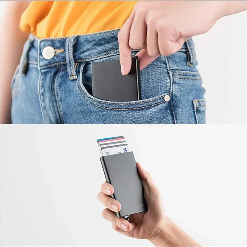 Credit Card Holder Thin Slim Metal