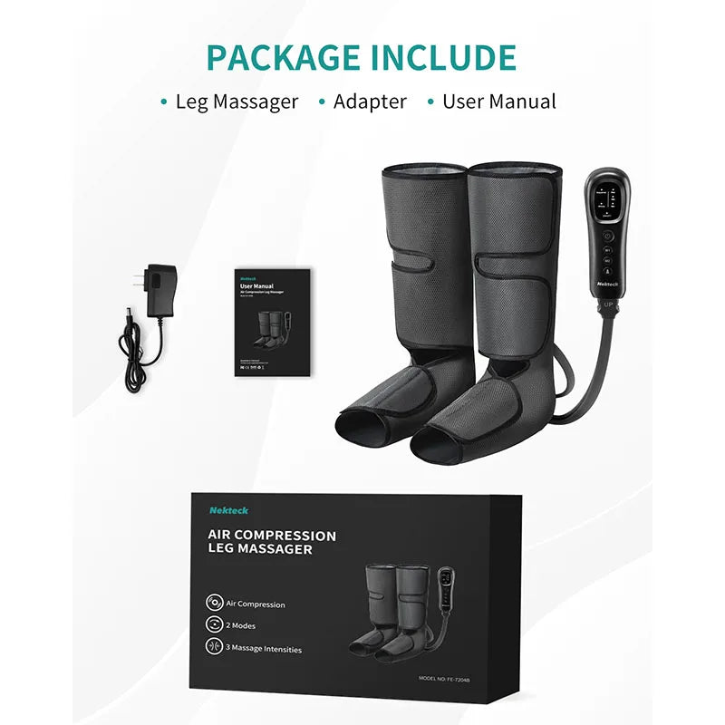 Leg Massager Air Compression Calf Wrap for Blood Circulation and Relaxation Lymphatic Drainage