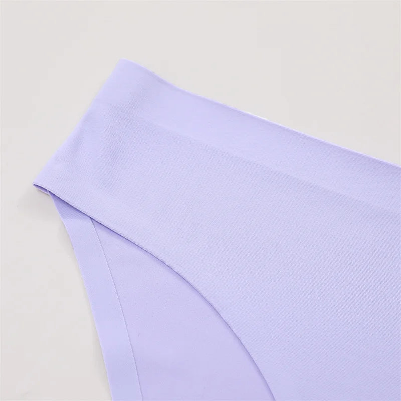 6PCS Women Seamless Panties Ice Silk Ultra Thin soft Low Rise
