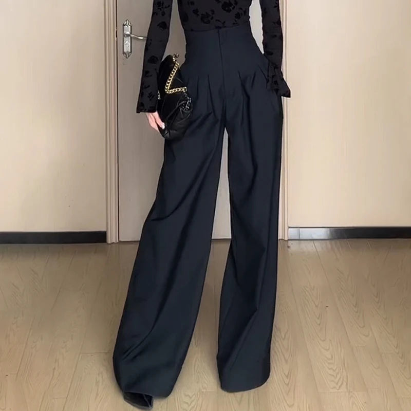 Women's Ultra High Waist Wide Leg Straight Pants