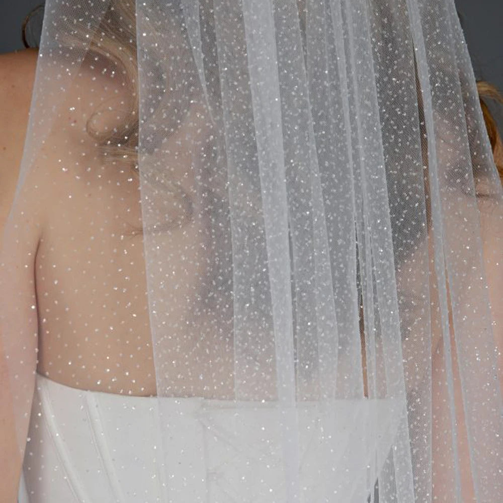 Luxury Cathedral Sparking Glitter Wedding Bridal Veil Long 3M/5M