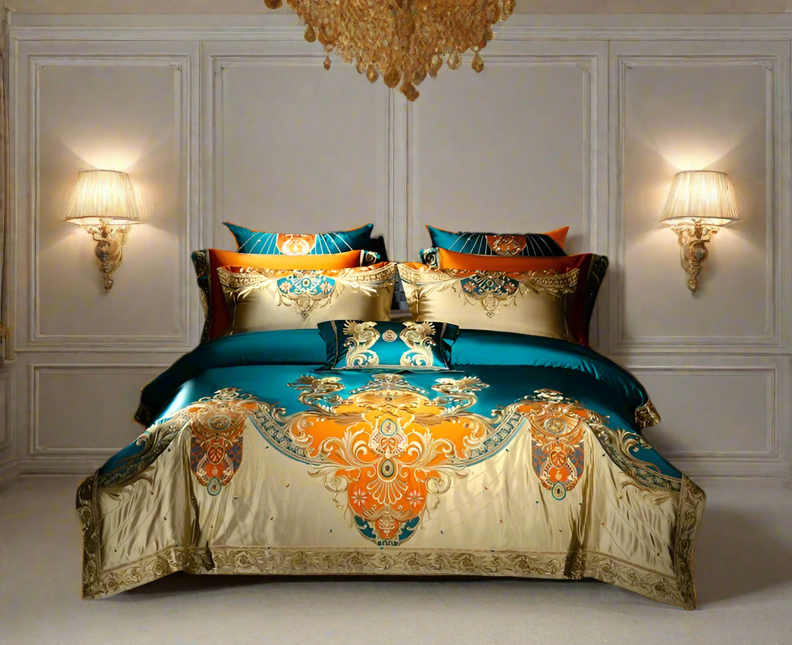 Royal Luxury Comforter Bedding Embroidery Duvet Cover Set 4/6/10Pcs