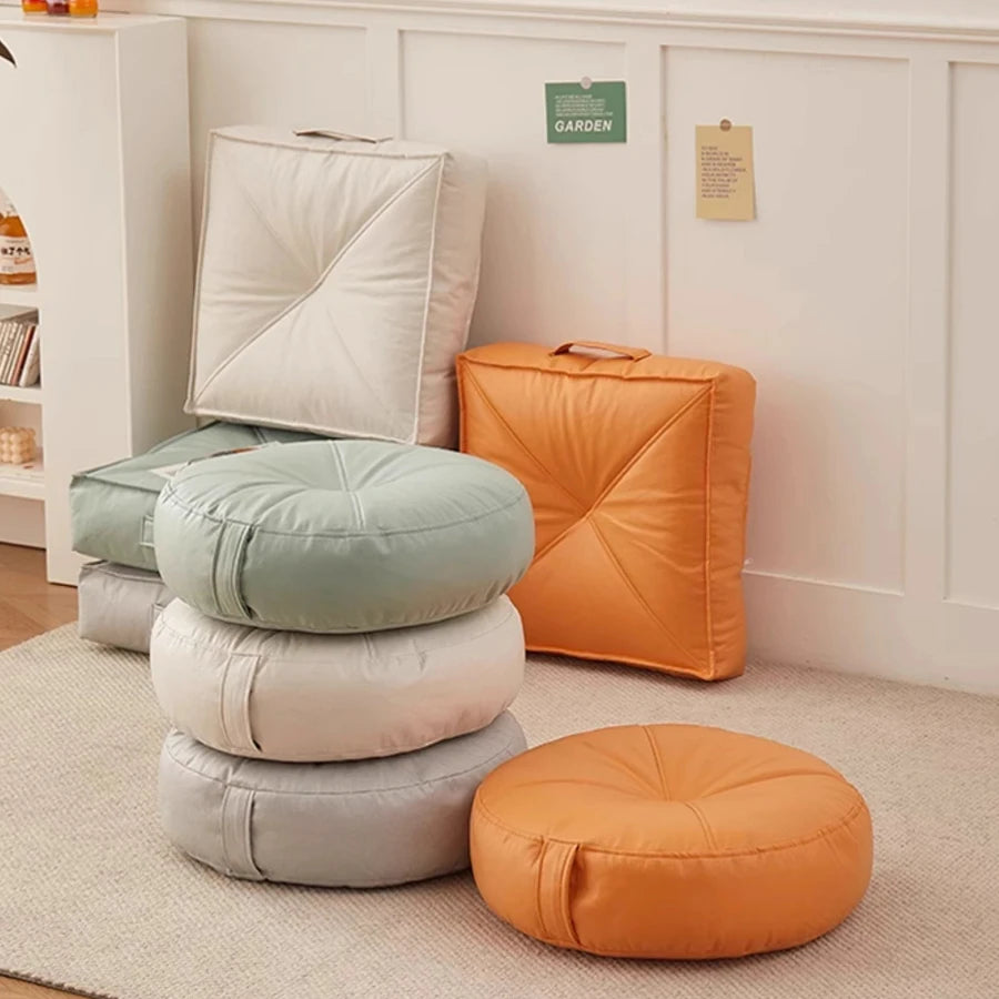 Pu Tuan cushion, tatami mat, bay window, balcony floor, thickened circular low stool, Japanese style seat cushion, sofa stool