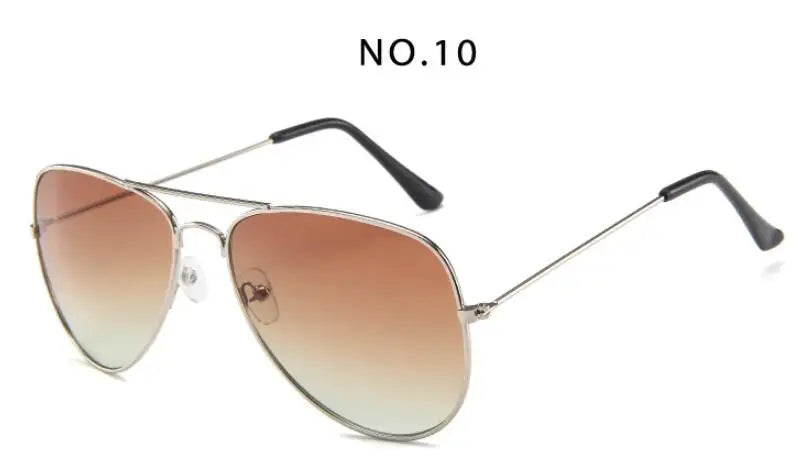 Unisex Gold Gradient Metal Pilot Sunglasses