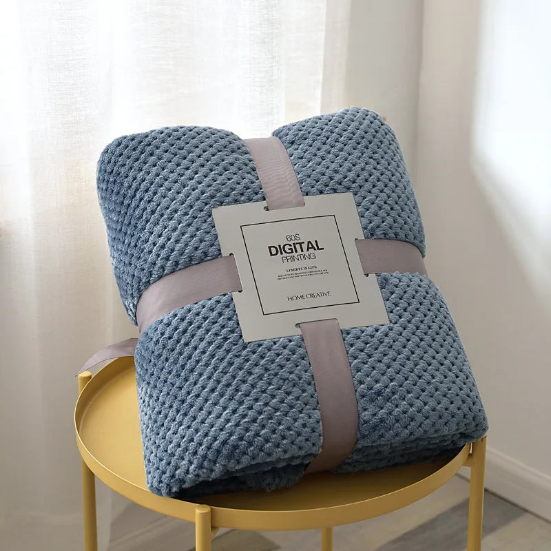 Baby Blanket Soft Fleece Infant Thick Quilt Wrap Warm Blanket