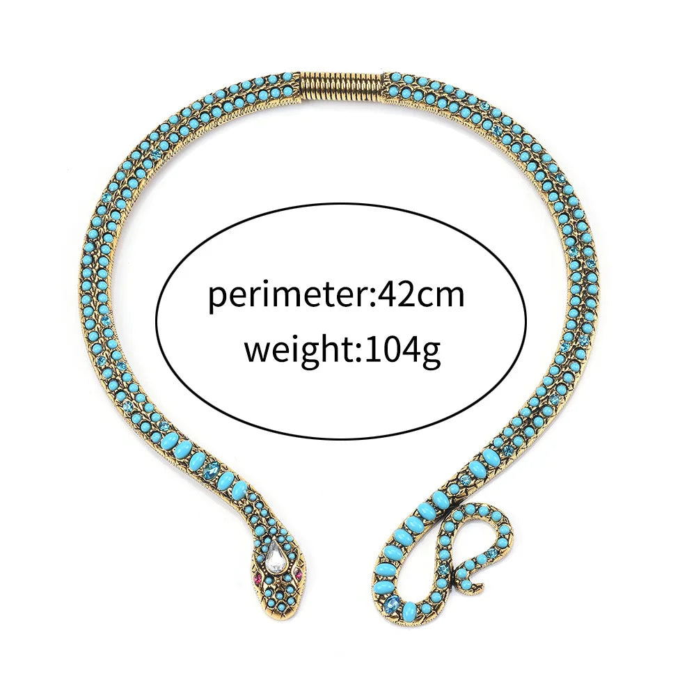 Baroque Open Choker Necklace Women Layered Crystal Tassel Large Collar Necklace Jewelry